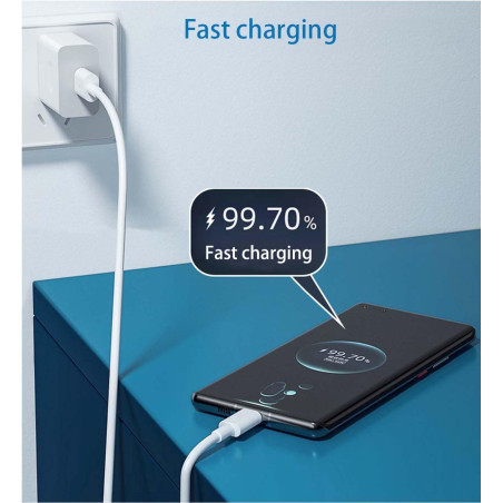 Chargeur Rapide et Câble Compatible avec Xiaomi Redmi Note 12/13/9/9 Pro/11/11S/8 Pro/10 Pro/10S/9T/9S,Redmi 13C/12/A3/9,Xiaomi