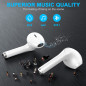 yobola Ecouteurs Bluetooth sans Fil, Ecouteur Bluetooth 5.1 Hi-FI Son Stéréo, Contrôle Tactile, Microphones Intégrés, 25 Heures 
