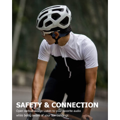 SANOTO Casque Conduction Osseuse Open Ear Bluetooth sans Fil Sport IPX7 Waterproof and Sweatproof Écouteur Osseux Adapté à la Co