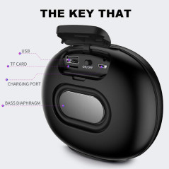 SENXINGYAN Enceinte Bluetooth Portable, Enceinte Waterproof IPX6 360° HD Stéréo, Haut-Parleur Bluetooth 5.0 sans Fil 12W Subwoof