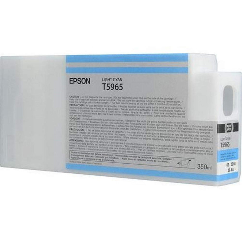 Epson T5965 C13T596500 - Cartouche d'encre d'origine - Cyan Clair (Light Cyan) pour Stylus Pro - 350ml Epson T5965 C13T596500 - Cartouche d'encre d'origine - Cyan Clair (Light Cyan) pour Stylus Pro - 350ml