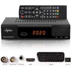 Hd-line LEYF2111C Décodeur TNT Full HD, DVB-T/T2, HDTV, DVB-C/C2, HDMI, Péritel, USB 2.0 + câble HDMI (récepteur)