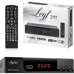 Hd-line LEYF2111C Décodeur TNT Full HD, DVB-T/T2, HDTV, DVB-C/C2, HDMI, Péritel, USB 2.0 + câble HDMI (récepteur)