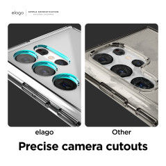 elago Coque Hybride Transparente Compatible avec Samsung Galaxy S22 Ultra (6.8"), TPU + Polycarbonate Hybride, Jaunissement Rédu