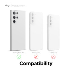 elago Coque Hybride Transparente Compatible avec Samsung Galaxy S22 Ultra (6.8"), TPU + Polycarbonate Hybride, Jaunissement Rédu
