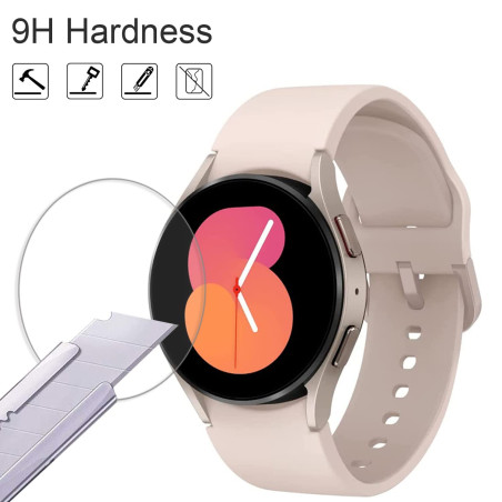 4 Pièce Protection D'écran Compatible pour Samsung Galaxy Watch 5/4 40mm,Protecteur D'écran Verre Trempé pour Samsung Galaxy Wat