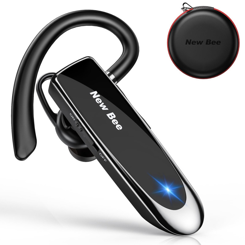 New Bee Oreillette Bluetooth V5.0 Main Libre avec Technologie de Capture de Voix Claire - Kit Invisible pour iPhone Samsung Huaw New Bee Oreillette Bluetooth V5.0 Main Libre avec Technologie de Capture de Voix Claire - Kit Invisible pour iPhone Samsung Huaw