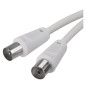 EMOS Câble d'antenne coaxial 2,5 m - Câble coaxial pour télévision numérique, TV, récepteur, SAT, double blindage - Fiche coaxia EMOS Câble d'antenne coaxial 2,5 m - Câble coaxial pour télévision numérique, TV, récepteur, SAT, double blindage - Fiche coaxia