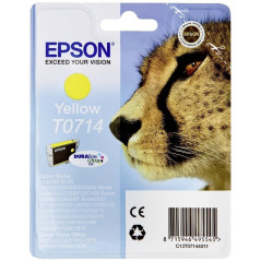 Epson T0714 Guépard Jaune, Cartouche d'encre d'origine, D78 D120 DX4000 DX5000 DX6000 DX7400 DX8400 DX9400F S20 S21 SX100 SX105