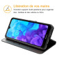 Tenphone Etui Coque pour Huawei Y5 2019, Protection Housse en Cuir Portefeuille Livre,[Emplacements Cartes],[Fonction Support],[