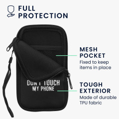 kwmobile Housse de Protection pour Smartphone L - 6,5" - Sacoche de Protection pour Téléphone Portable en Néoprène Don't Touch M