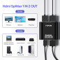 Pupow Splitter HDMI 4K, Switch HDMI Aluminium Repartiteur hdmi 1 Entrée 2 Sorties, Duplicateur Hdmi Affichage Simultané, 4K@60HZ Pupow Splitter HDMI 4K, Switch HDMI Aluminium Repartiteur hdmi 1 Entrée 2 Sorties, Duplicateur Hdmi Affichage Simultané, 4K@60HZ