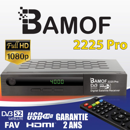 hd-line 2225 Pro Récepteur Satellite numérique (HDTV, DVB-S/DVB-S2, HDMI, péritel, 2 Ports USB, Full HD 1080p) [Préprogrammé pou