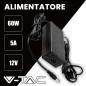 V-TAC Adaptateur Alimentation 12V 60W 5A pour Caméras, Bandes LED, Modems - Transformateur Chargeur 12V - Prise 2 Pin EU pour Eq V-TAC Adaptateur Alimentation 12V 60W 5A pour Caméras, Bandes LED, Modems - Transformateur Chargeur 12V - Prise 2 Pin EU pour Eq