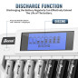 BONAI Chargeur de Piles LCD 8+1 Slots, Chargeur Piles Rechargeables Universel pour AA/AAA/Ni-MH/9V Batterie Rechargeables, Écran BONAI Chargeur de Piles LCD 8+1 Slots, Chargeur Piles Rechargeables Universel pour AA/AAA/Ni-MH/9V Batterie Rechargeables, Écran
