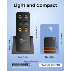 Esky Localisateur de Clés, Localisateur d'Objets 80 DB Perdus sans Fil Key Finder avec 6 Récepteurs RF, Télécommande sans Fil Lo