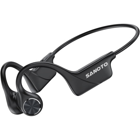 SANOTO Casque Conduction Osseuse Bluetooth Open Ear Casque Bluetooth sans Fil Sport IPX5 Étanche et Anti-poussière Conduction Os