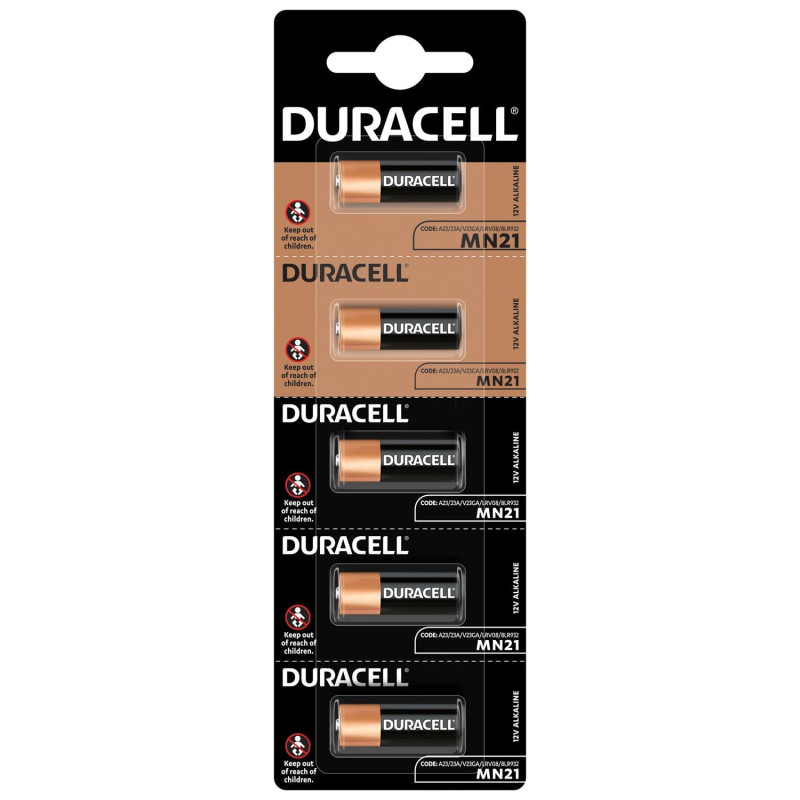 Duracell Specialty MN21 Lot de 5 Piles alcalines Longue durée Duracell Specialty MN21 Lot de 5 Piles alcalines Longue durée