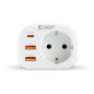 Unidapt Prise USB Secteur Multiple, Chargeur Rapide 20W avec 1 Prise AC, 1 USB-C PD et 2 Ports USB QC 3.0, Adaptateur Murale Éle Unidapt Prise USB Secteur Multiple, Chargeur Rapide 20W avec 1 Prise AC, 1 USB-C PD et 2 Ports USB QC 3.0, Adaptateur Murale Éle