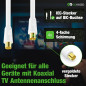 conecto Câble d'antenne Sat Câble coaxial Câble de Satellite TV 5,0m 4 Fois blindé Connecteur IEC avec ferrite, pour HDTV, récep conecto Câble d'antenne Sat Câble coaxial Câble de Satellite TV 5,0m 4 Fois blindé Connecteur IEC avec ferrite, pour HDTV, récep