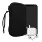 kwmobile Housse Universelle Smartphone - Pochette de Protection 16,5 x 8,9 cm pour téléphone Portable L - 6,5" en néoprène Noir