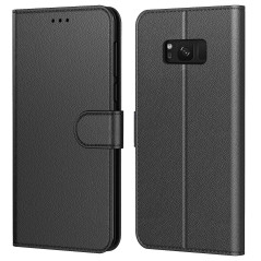 Tenphone Etui Coque pour Samsung Galaxy S8, Protection Housse en Cuir PU Portefeuille,[Emplacements Cartes],[Fonction Support],[