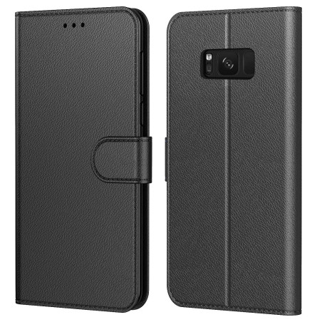 Tenphone Etui Coque pour Samsung Galaxy S8, Protection Housse en Cuir PU Portefeuille,[Emplacements Cartes],[Fonction Support],[