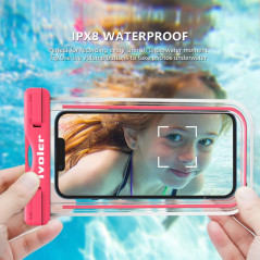 ivoler [Lot de 4 Pochettes Étanches Téléphone, Sacoche Étanche Universel IPX8 avec Bord Fluorescent, Protection Smartphone pour 