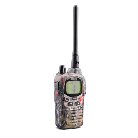 Midland G9 Pro Dual Band Radio Talkie Walkie 1 Émetteur-Récepteur 34 Canaux PMR446 et 69 Canaux LPD , 4 Batteries Rechargeables