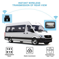 AUTO-VOX TD2 Caméra de Recul Numérique sans Fil, Camera de Recul Voiture avec Ecran LCD 4,3", Etanche IP68, Vision Nocturne, ave