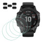 MTHGH Protection Écran pour Garmin Fenix 6X Pro Solar Verre Trempé [4 Pièces] + Bouchons Anti-Poussière [5 Pièces] - Protecteur 