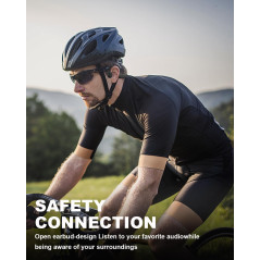 SANOTO Casque Conduction Osseuse Open Ear Casque Bluetooth sans Fil Sport IPX7 Waterproof and Sweatproof Écouteur Adapté à la Co