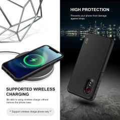 BEZ Coque pour Samsung Xcover 5, Housse Etui pour Samsung Galaxy Xcover 5 Antichoc Survivor Double Protection Resistante, Noir