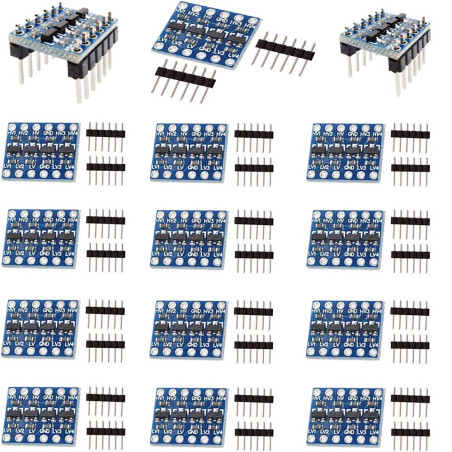 RUNCCI-YUN 15pcs 4 Canaux IIC I2C Module Convertisseur de Niveau Logique Bidirectionnel 3.3V-5V pour Arduino