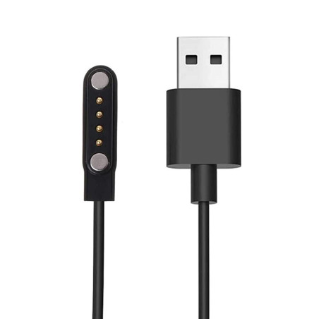 Chargeur Magnétique Universel pour Montre Connectée, 4-Pin (pas de 7,62 mm) - Câble de Recharge à Aspiration Magnétique Compatib