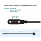 Chargeur Magnétique Universel pour Montre Connectée, 4-Pin (pas de 7,62 mm) - Câble de Recharge à Aspiration Magnétique Compatib Chargeur Magnétique Universel pour Montre Connectée, 4-Pin (pas de 7,62 mm) - Câble de Recharge à Aspiration Magnétique Compatib
