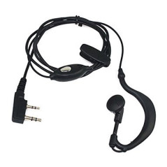 Red Planet Micro-oreillette PTT 2 fiches pour talkie walkie Baofeng-Pofung UV-5R UV5-RA