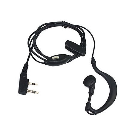 Red Planet Micro-oreillette PTT 2 fiches pour talkie walkie Baofeng-Pofung UV-5R UV5-RA