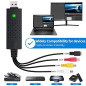 DGODRT USB Convertisseur Video Audio VHS VCR Hi8 Mini DV vers Analogique Numérique, Audio Vidéo USB Carte de Capture Transfère N DGODRT USB Convertisseur Video Audio VHS VCR Hi8 Mini DV vers Analogique Numérique, Audio Vidéo USB Carte de Capture Transfère N