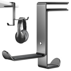 Newaner Support Casque Gamer Bureau, Porte Casque Multifonction avec Organiseur de Câbles, Support de Casque Gaming Réglable pou