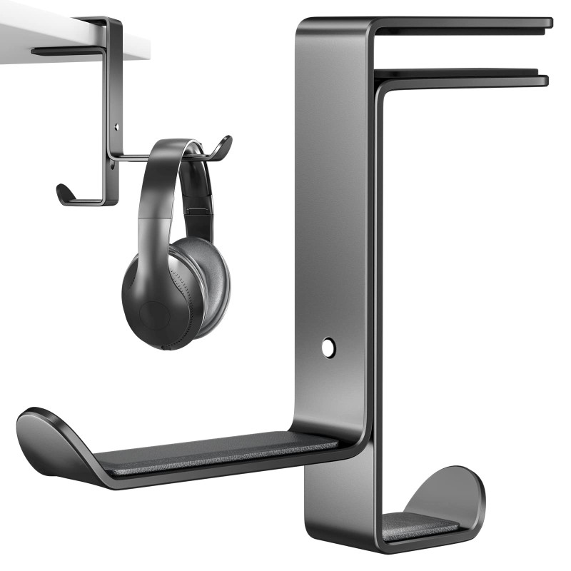 Newaner Support Casque Gamer Bureau, Porte Casque Multifonction avec Organiseur de Câbles, Support de Casque Gaming Réglable pou Newaner Support Casque Gamer Bureau, Porte Casque Multifonction avec Organiseur de Câbles, Support de Casque Gaming Réglable pou