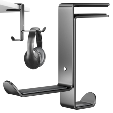 Newaner Support Casque Gamer Bureau, Porte Casque Multifonction avec Organiseur de Câbles, Support de Casque Gaming Réglable pou