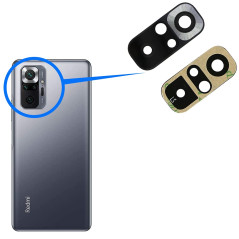 MMOBIEL Lentille en Verre pour Caméra Arrière Compatible avec Xiaomi Redmi Note 10 Pro 2021 Vitre Appareil Photo avec Double Fac