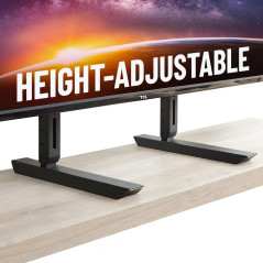 ECHOGEAR Support TV Pied sur Table avec Hauteur Réglable pour Ecran TV/PC/LED/Plasma Allant Jusqu’à 77 Pouces – Supporte Jusqu’à