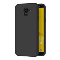 AICEK Compatible avec Samsung Galaxy J6 2018 Coque, Silicone Coque Housse Silicone Etui Case Noir