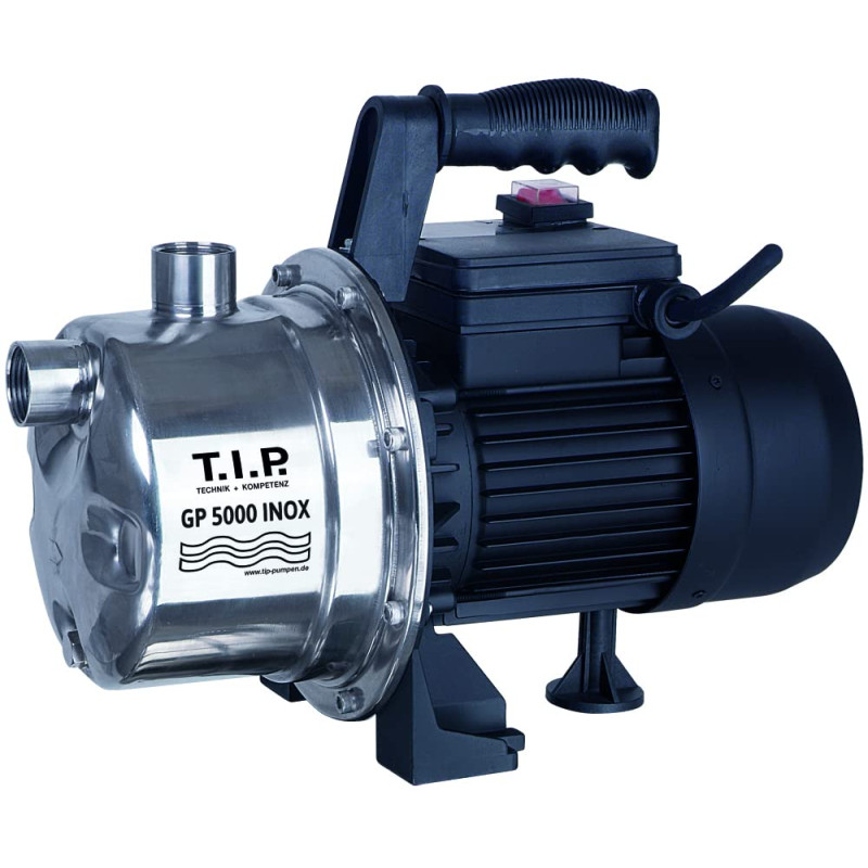 T.I.P. Pompe de Jardin GP 5000 Inox 5000 l/h 45m 4,5 bar 1200W Protection Thermique Résistante Corrosion T.I.P. Pompe de Jardin GP 5000 Inox 5000 l/h 45m 4,5 bar 1200W Protection Thermique Résistante Corrosion