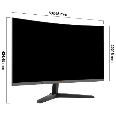 KOORUI 24'' Ecran PC Gamer Incurvé, 180Hz 1ms FHD PC Moniteur Gaming 1500R, Adaptive Sync VESA 100x100mm, Inclinaison réglable,
