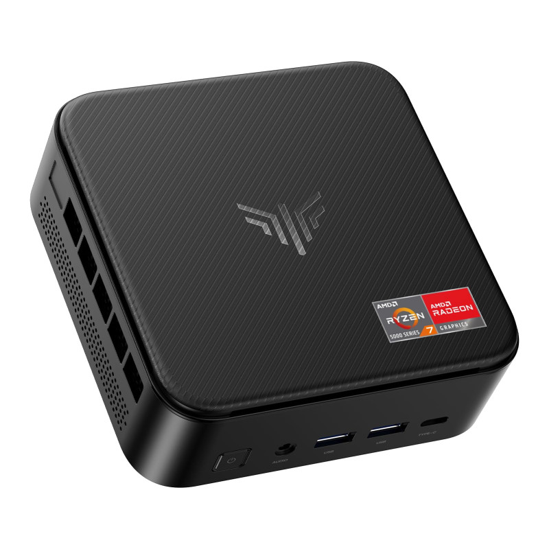 NiPoGi E3B Mini PC AMD Ryzen 5 7430U 16 Go DDR4 / 512 Go SSD Micro Ordinateur Bureau, Graphique Radeon RX Vega 7, DP+HDMI+Type-C