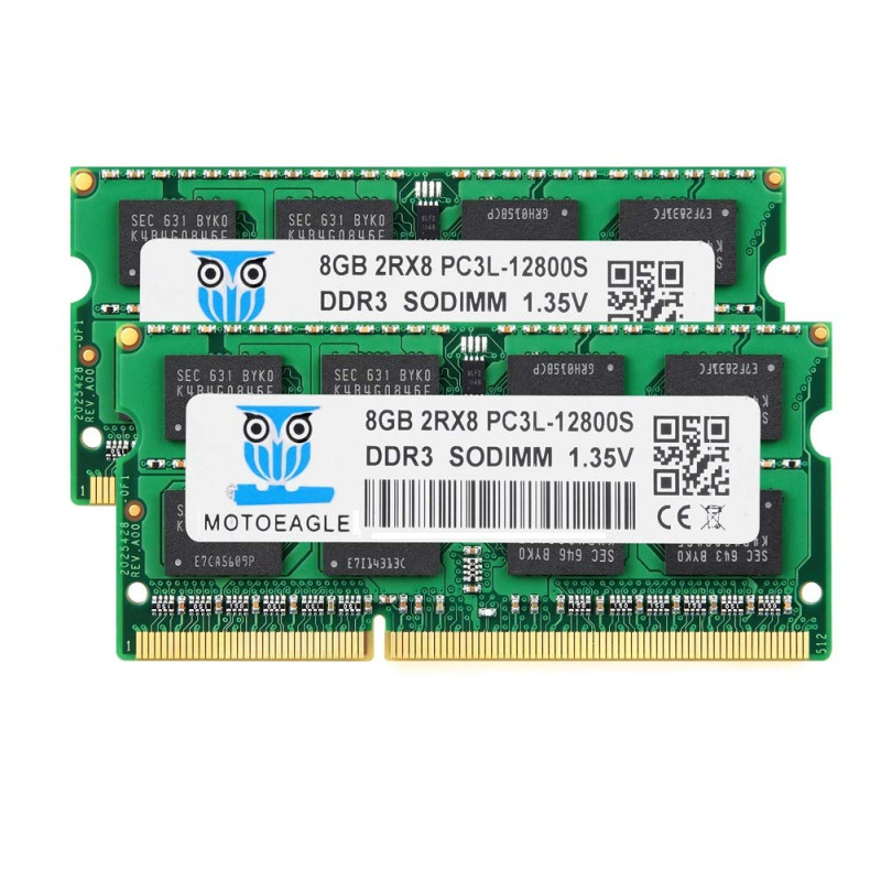 Motoeagle DDR3L-1600 SODIMM PC3L 12800S 16Go (2x8Go) DDR3L 1600MHz 8GB PC3 12800S 204-Pin CL11 1.35V d'ordinateur Portable Mémoi Motoeagle DDR3L-1600 SODIMM PC3L 12800S 16Go (2x8Go) DDR3L 1600MHz 8GB PC3 12800S 204-Pin CL11 1.35V d'ordinateur Portable Mémoi