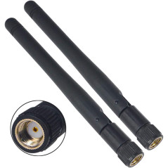 BOOBRIE Antenne WiFi 3DBi MIMO Dual Band 2.4GHz 5GHz 5.8GHz Omnidirectionnelle RP-SMA Mâle Antenne pour PC/Carte WiFi/Routeur/Bo